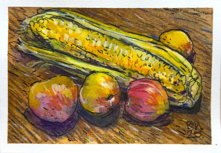 Кукруза и абрикосы