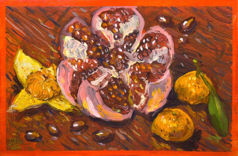 Гранат и мандарины